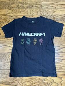 マインクラフト 半袖Tシャツ 150サイズ 黒 ユニクロ ★匿名配送 UNIQLO Minecraft 