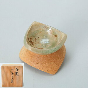 【洛座】伊賀焼 黄門窯 桟切蓋置 ＜茶道具やきもの ◆448