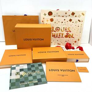 【1円～】LOUIS VUITTON ルイヴィトン 空き箱・紙袋などまとめ クリスマスバージョン メッセージカード リボン 保管用布袋