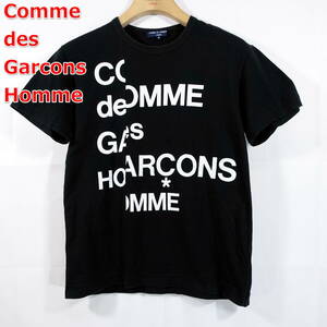 【良品】コムデギャルソンオム　ロゴズレ切替Ｔシャツ　COMME des GARCONS Homme　サイズＳ　黒白