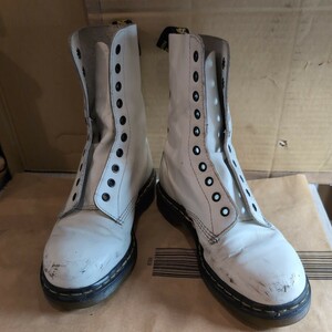 Dr.Martens 10ホール レザーブーツ 白 UK6 / USL9 / JP25cm ★★Air wear ドクターマーチン