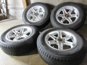 冬用set!! Weds KEELER ADVENRURE (16x6,5+38 6H/114,3) バリ溝(DUNLOP SJ8) 215/65R16 200 ハイエース レジアスエース NV350 キャラバン 