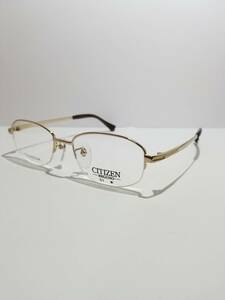 未使用 眼鏡 メガネフレーム CITIZEN REGUNO 20622 チタン 軽量 オシャレ シンプル ハーフリム 男女 メンズ レディース 51口18-140 BB-1