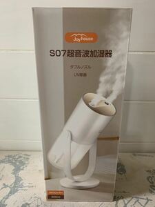 未開封　S07 超音波加湿器　充電式　角度調整可能　ダブルノズル　UV除菌　500ml ポータブル　オシャレ