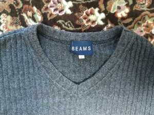 ★BEAMS ビームス セーター カットソー Vネック グレー