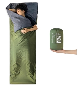 Litume 寝袋 700g 10℃～20℃ オリーブグリーン 75cm x 210cm キャンプ ハイキング 車中泊 新品 送料込み