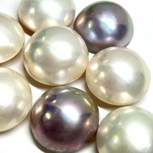 ［マベパール8点おまとめ20g］M 100ct ルース 裸石 宝石 ジュエリー jewelry Pearl マベ貝 半円真珠 