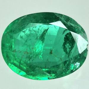 ［天然エメラルド0.873ct］A 約7.3×5.6mmソーティング付 ルース 裸石 宝石 ジュエリー emerald ベリル beryl テEA0