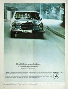 稀少！1966年メルセデス・ベンツ広告/Mercedes-Benz/ドイツ車/旧車/Z