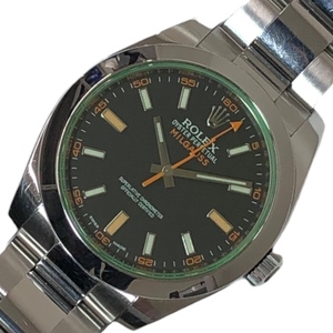 ロレックス ROLEX ミルガウス 116400GV ブラック ステンレススチール 腕時計 メンズ 中古