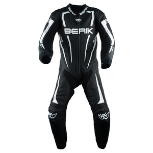 MFJ公認モデル BERIK ベリック レーシングスーツ LS1-171334 ALL BLACK 58サイズ(4XLサイズ相当) サーキット ツーリング 【バイク用品】