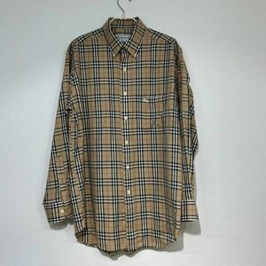 Burberryバーバリー　チェックシャツ 長袖シャツ ボタンダウン ノバチェック