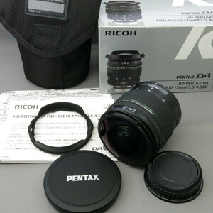 【新品同様】PENTAXペンタックス　HD DA10-17mmF3.5-4.5FISHEYE　★NO.8211