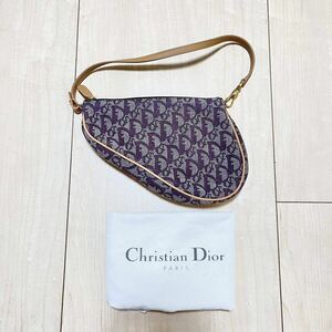 579 Christian Dior クリスチャンディオール トロッター オブリーク サドルバッグ ミニバッグ アクセサリーポーチ ハンドバッグ キャンバス