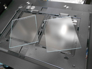 #772231 4x5 シノゴフィルム用　無反射スキャナガラス EPSON GT-X970 などに 2枚セット