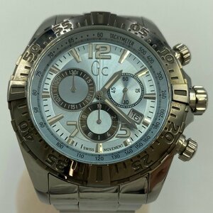 【中古】GC スポルトレーサーY02005G7＜腕時計＞ジーシー GUESS ゲスコレクション クロノグラフウォッチ ブルー系文字盤 ベゼル メンズ 