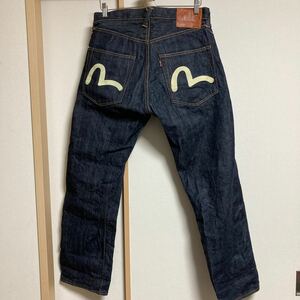 【美品】EVISU エヴィス No.2 デニム Lot.2001 ジーンズ セルビッチデニム W32 濃紺 日本製 YAMANEヤマネ 白カモメ