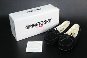 ミネトンカ レディース モカシン キャリー フラットシューズ ブラック 24cm MINNETONKA CALLY