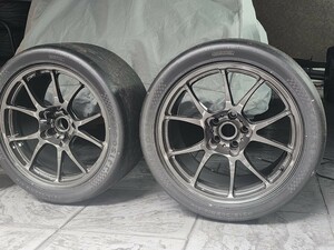 【展示品】TWSホイール／T66-F（PCD114.3）、タイヤ／フージャー R7（245/40ZR17、315/30ZR18）、4本セット【定価63万円】※前後バラ売可