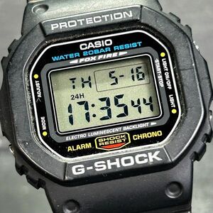 美品 CASIO カシオ G-SHOCK ジーショック DW-5600E-1 腕時計 クオーツ デジタル 多機能 ブラック ステンレススチール 新品電池交換済み