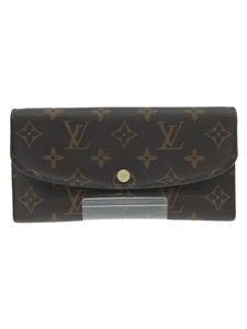 LOUIS VUITTON◆ポルト・フォイユ・エミリー_モノグラム_BRW/PVC/BRW/レディース