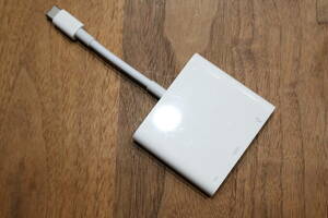 [現行モデル/中古動作品] Apple純正 USB-C Digital AV Multiport Adapter A2119 MUF82ZA/A デジタル AV マルチアダプタ H