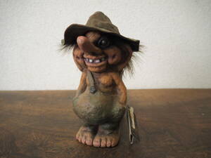 ノルウェー製 1990年代 トロール人形 16.5cm ハンドメイド NYFORM BRODRENE NORWAY TROLL　海外 人形 ドール