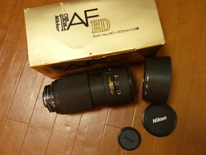 大口径 ニコン AF 80-200㎜F2.8 D フード付