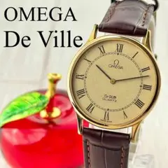 【新品ベルト】803 オメガ デビル 男女兼用 ヴィンテージ クォーツ腕時計