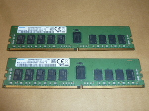 ◆SAMSUNG製メモリー PC4-2400T 8GBx2枚 中古無保証品