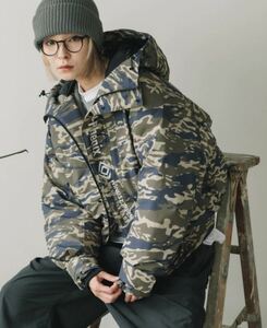 完売品 +phenix/プラスフェニックス GORE DOWN BOMBER JACKET / WINDSTOPPER(R) BY GORE TEX LABS ダウンジャケット　サイズL カーキ カモ