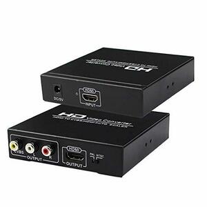 HDMI コンポジット変換 HDMI AV変換( HDMI to HDMI+RCA ) HDMI+AV変換コンバーター hdmi アナログ変換 HD
