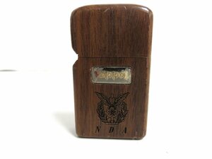 【80】1円～ ZIPPO ジッポ 木製 NDA 火花未確認 着火未確認 現状品 ジャンク品