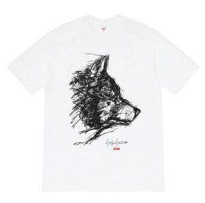 新品未開封 全タグ付き SUPREME x Yohji Yamamoto Scribble Wolf Tee シュプリーム×ヨウジヤマモト プリントTシャツ ホワイト 白 L
