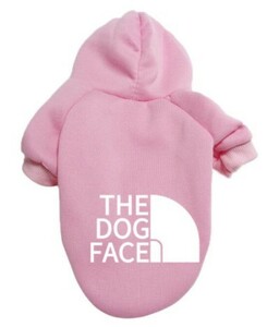 ☆送料無料 【M】 パーカー 犬 THE DOG FACE ザ ドッグフェイス ピンク