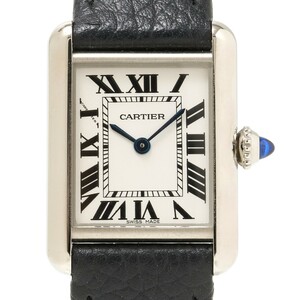 【半年間保証】Cartier カルティエ タンク マスト SM WSTA0042 SS×カーフレザー シルバー文字盤×ブラック クオーツ 腕時計 ウィメンズ