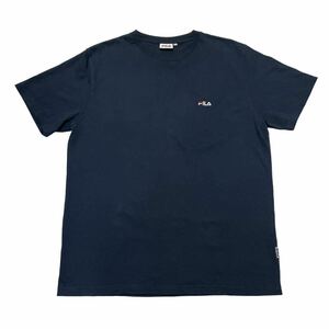 FILA フィラ 半袖Tシャツ 刺繍 ネイビー L