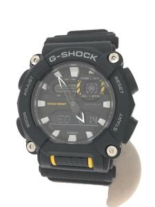 CASIO◆GA-900-1AJF/BREXベルト/ブレックス/G-SHOCK/デジアナ/ラバー/BLK