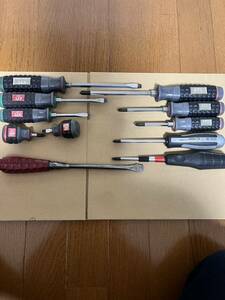 KTC ベッセル ドライバー 11本セット 貫通ドライバー 割柄ドライバー プラス マイナス Anex 