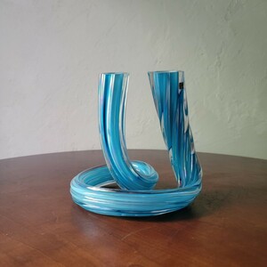 Japanese Vintage Style Flower Vase ブルー ガラス 硝子 和モダン 北欧 ミッドセンチュリー デザイン フラワーベース 花瓶 花器