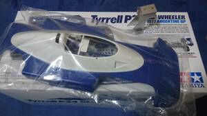 再版 タミヤ 1/10 電動ラジコン Tyrrell タイレル P34 ボディ ウイングステ 未使用 パーツ 2点セット F103 6輪 シャーシ