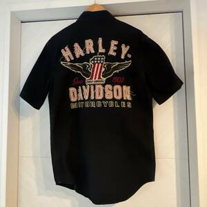 【ハーレーダビッドソン】◆半袖シャツ◆HARLEY-DAVIDSON◆ライディングウェア◆バイクウェア◆バイク ツーリング◆黒◆【メンズ S】