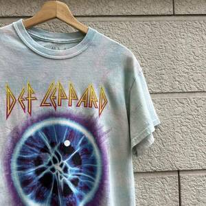 USED USA古着 タイダイ バンドTシャツ ロック ミュージック プリントTシャツ DEF LEPPARD デフレパード アメリカ古着 vintage ヴィンテージ