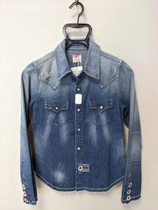 新品 LVC LEVIS VINTAGE CLOTHING リーバイスヴィンテージクロージング ショートホーン デニムシャツ ウエスタンシャツ S 