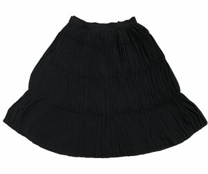 AD2001 tricot COMME des GARCONS トリコ コムデギャルソン ポリエステル プリーツ スカート 黒 M