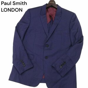 Paul Smith LONDON ポールスミス ロンドン The Byard 通年 REDA生地★ ストライプ テーラード ジャケット Sz.L2　メンズ 紺　I4T00834_3#O