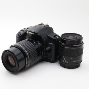 中古 美品 Canon EOS X2 ダブルズームセット 一眼レフ カメラ キャノン 初心者 人気 新品SDカード8GB付