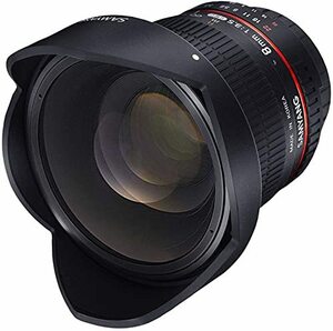 SAMYANG 単焦点魚眼レンズ 8mm F3.5 ニコン AE用 APS-C用 フード脱着式(中古品)