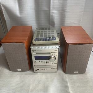 ONKYO オンキョー CD MD チューナーアンプ コンポ スピーカー FR-N3X D-N500 リモコン付き