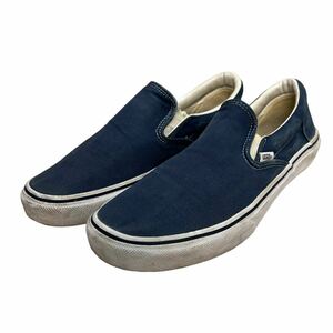 BD258 VANS バンズ メンズ スリッポン スニーカー US11 29cm ネイビー キャンバス